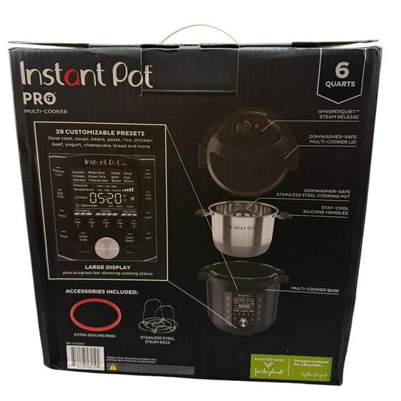 Instant Pot Pro 6 Quart Multi-Use Pressure Cooker - New - Picture 2 of 4